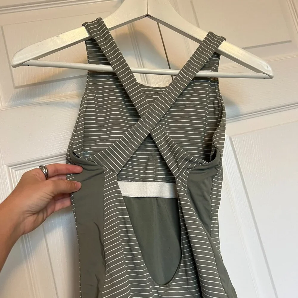 Carve Designs - Small - Grey/White Striped One Piece Swimsuit - Picture 3 of 4
